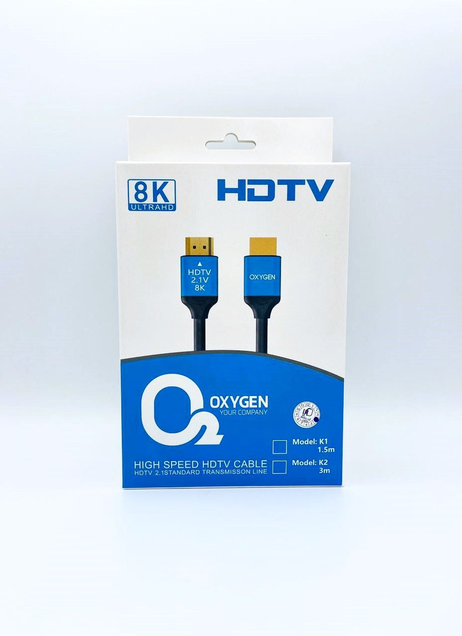 کابل HDMI 2.1 8K اکسیژن مدل OXYGEN K2 طول 3 متر