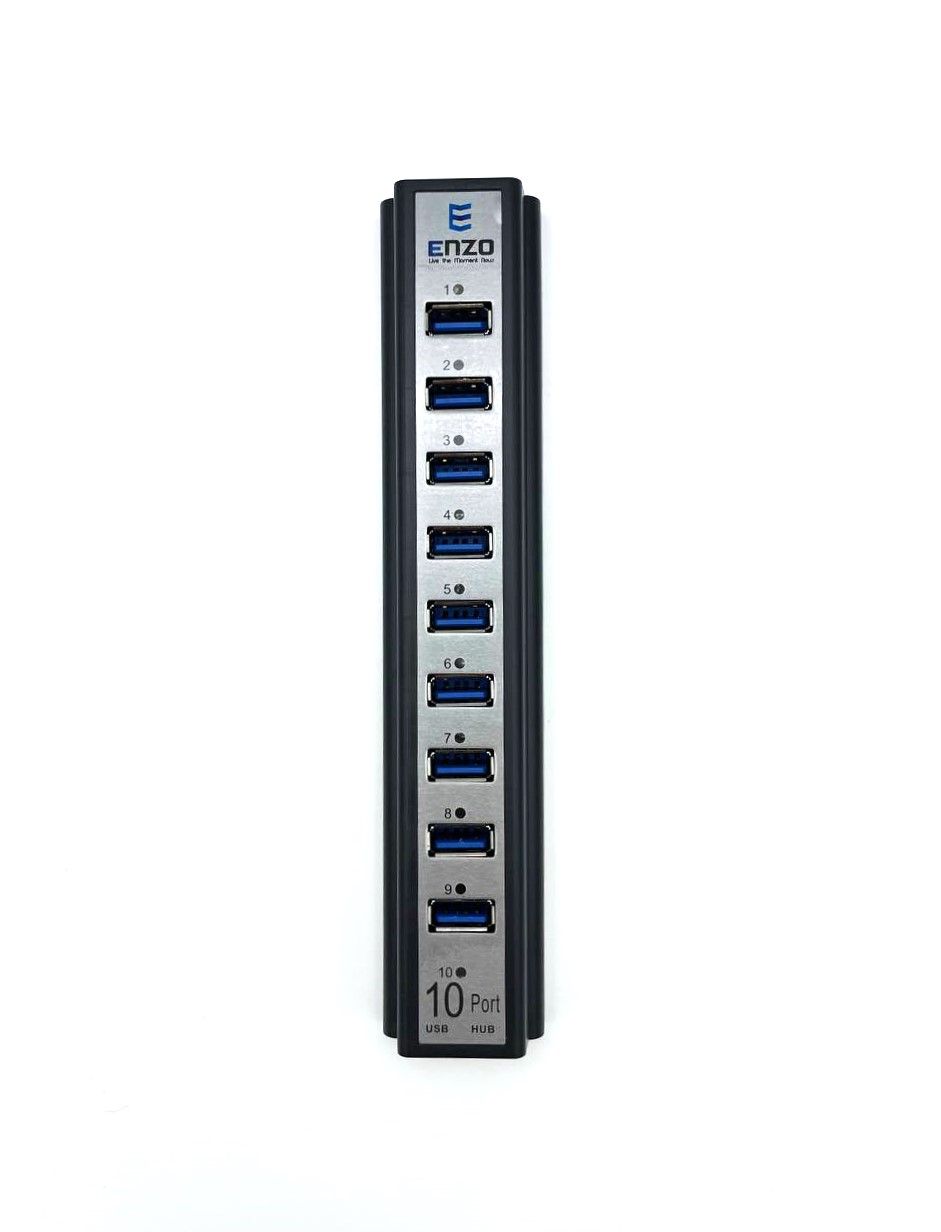هاب 10 پورت USB2.0 آداپتور دار انزو مدل ENZO USB UH-10A