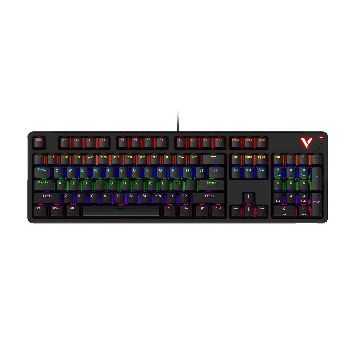کیبورد گیمینگ سیمی رپو مدل RAPOO V500PRO-87