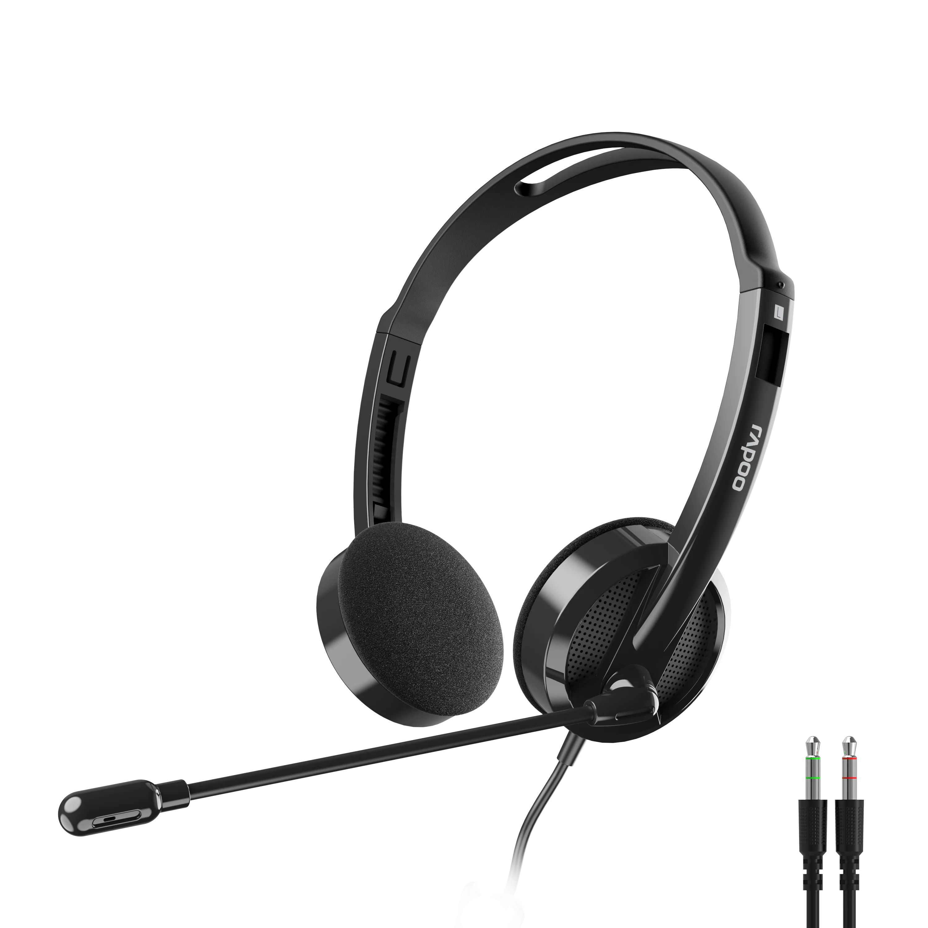 هدست سیمی رپو مدل RAPOO H102 (دو فیش)