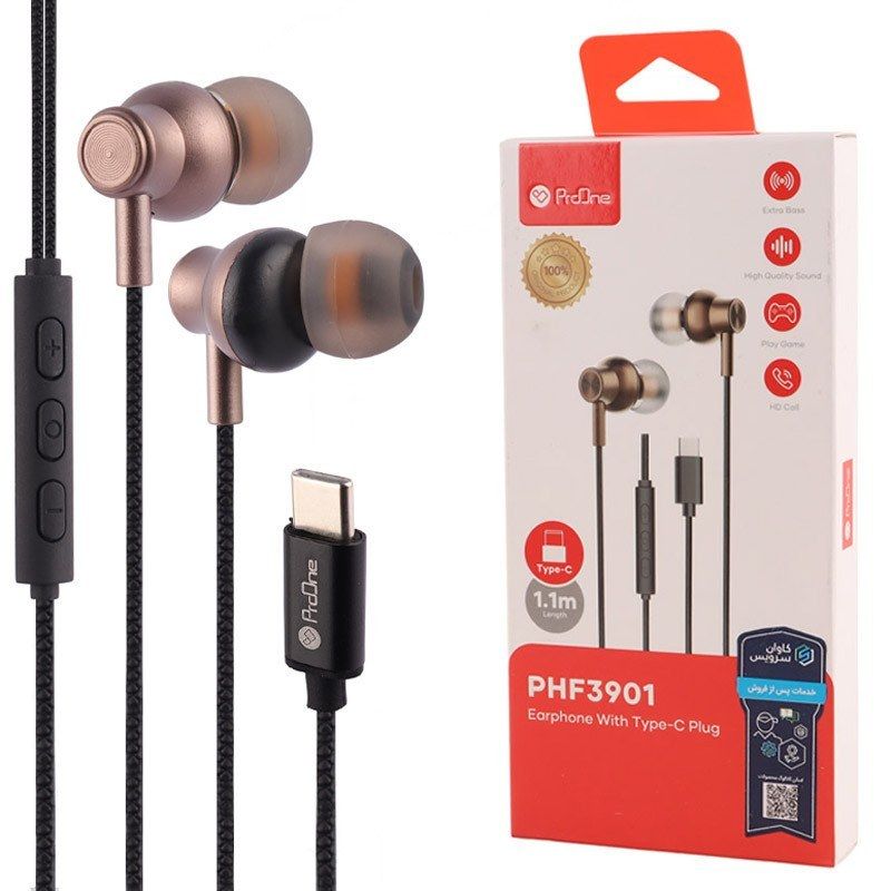 هندزفری سیمی تایپ سی پرووان مدل PROONE PHF3901