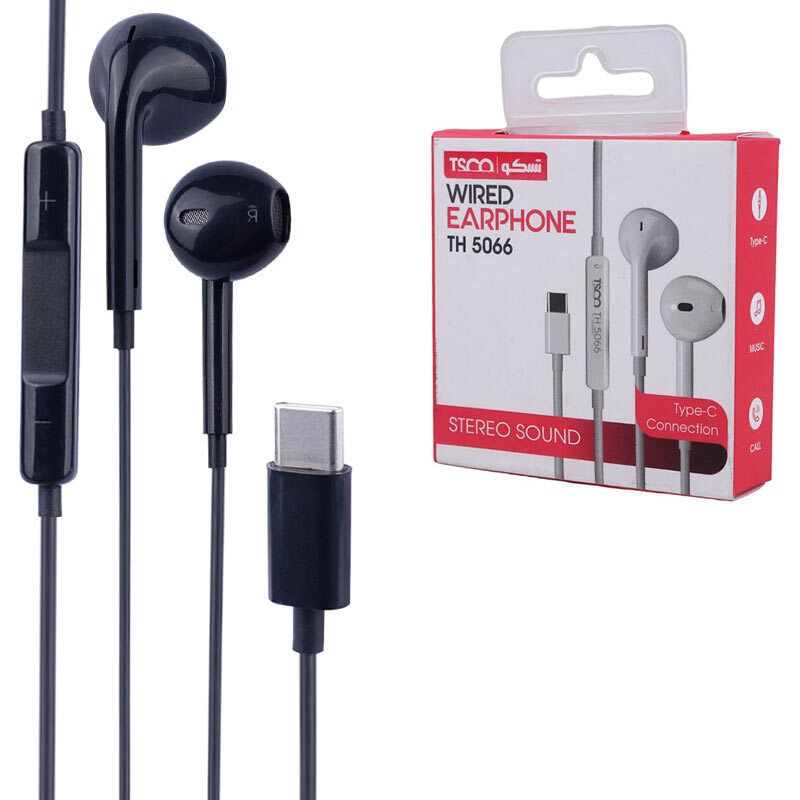 هندزفری سیمی تسکو مدل TSCO TH5066 پورت TYPE-C