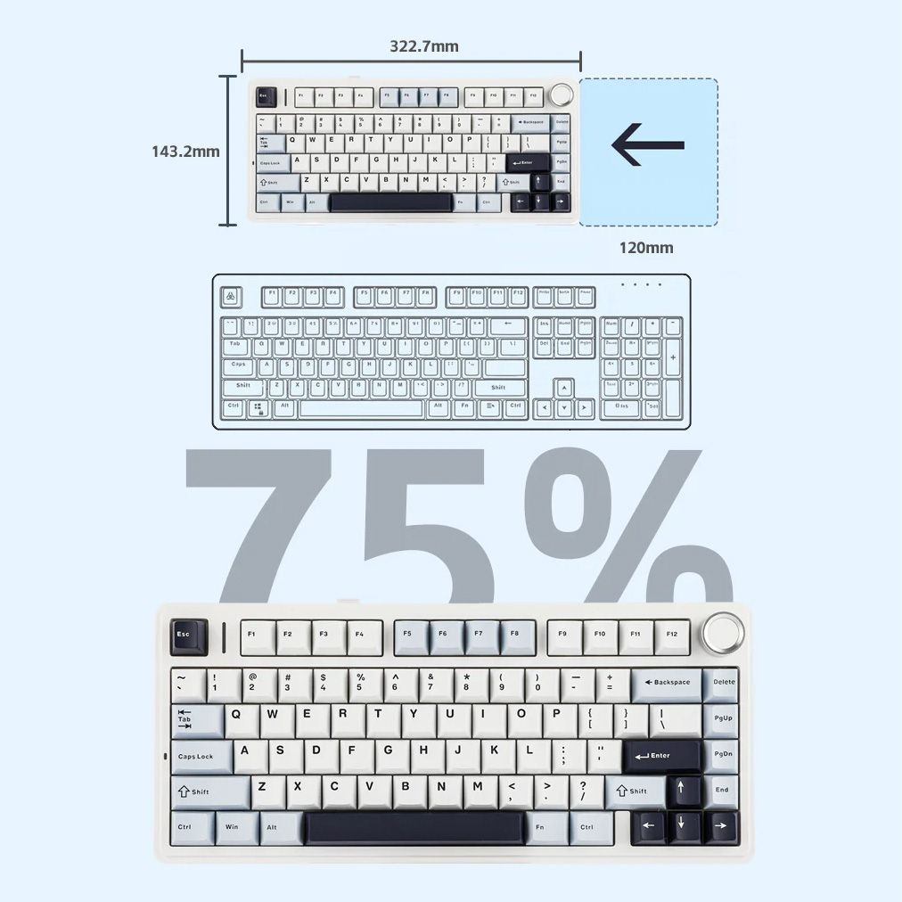 کیبورد گیمینگ بی سیم بلوتوثی مکانیکال آئولا مدل AULA F75 REAPER SWITCH