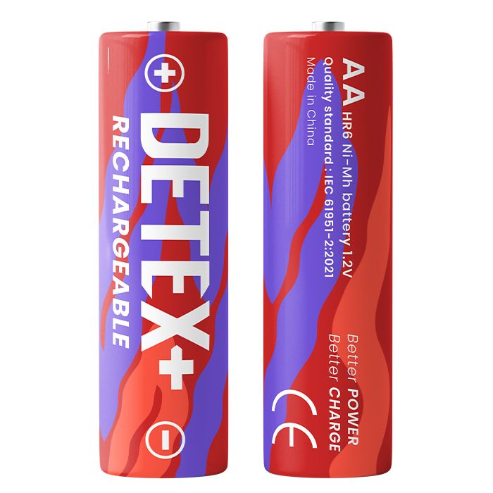 باتری شارژی قلمی دیتکس پلاس مدل DETEX+ AA HR6 2000mah 1.2V