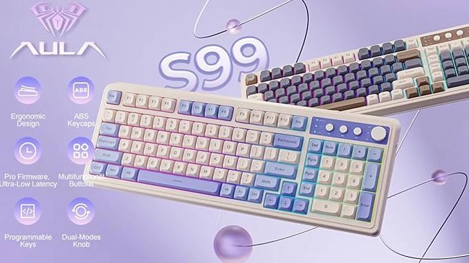 کیبورد گیمینگ بی سیم بلوتوثی آئولا مدل AULA S99