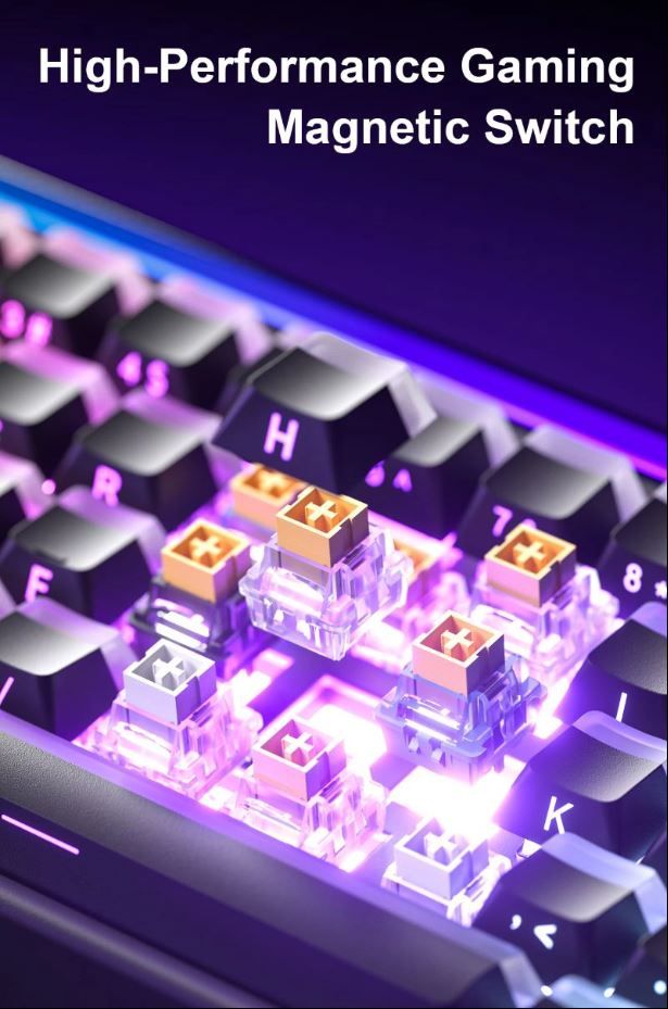 کیبورد گیمینگ سیمی مکانیکال آئولا مدل AULA HERO68HE JADE KING MAGNETIC SWITCH