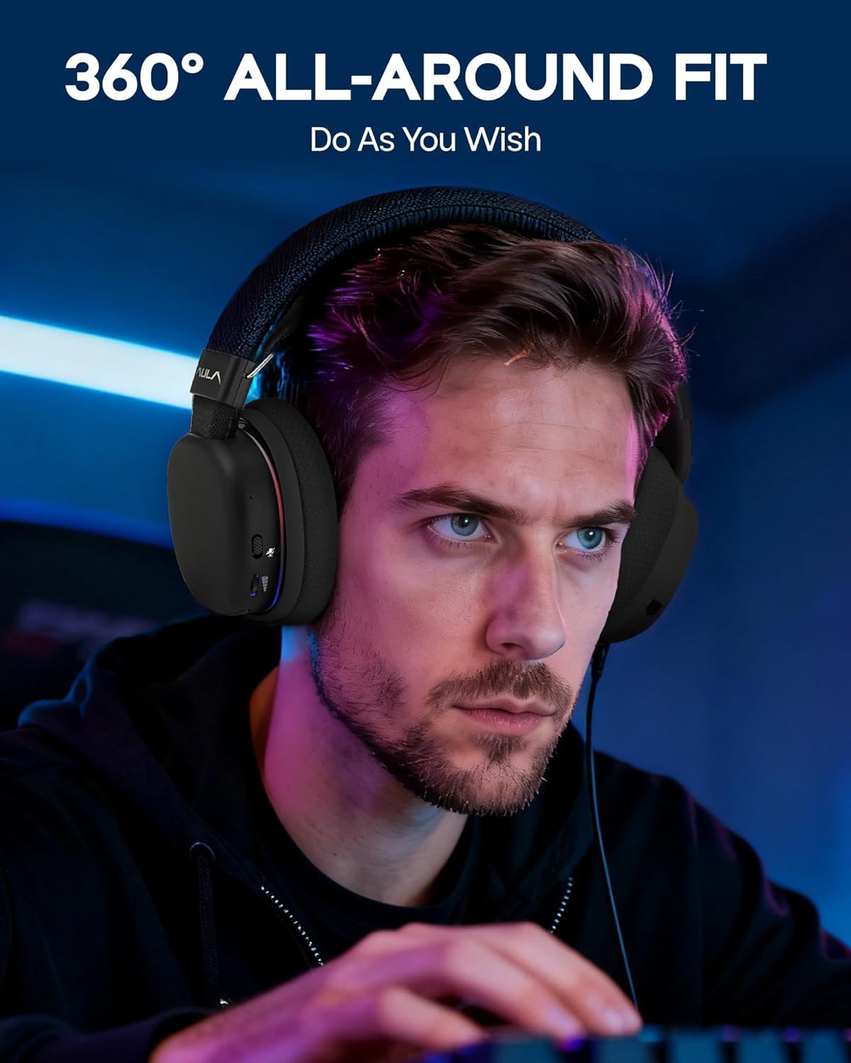 هدست گیمینگ بی سیم بلوتوثی آئولا مدل AULA G7