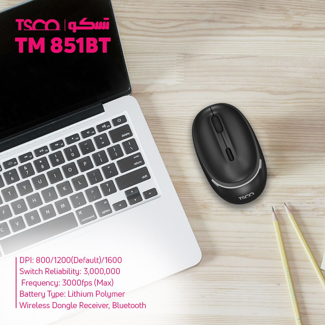 ماوس شارژی بی سیم بلوتوثی تسکو مدل TSCO TM851BT