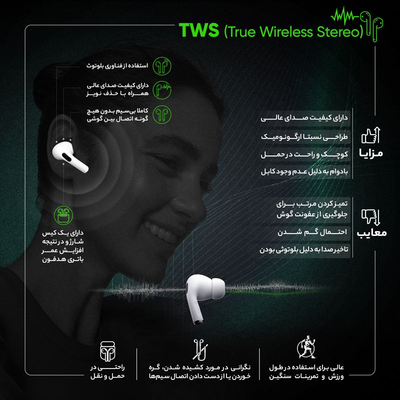 هندزفری بی سیم تسکو مدل TSCO TH5353