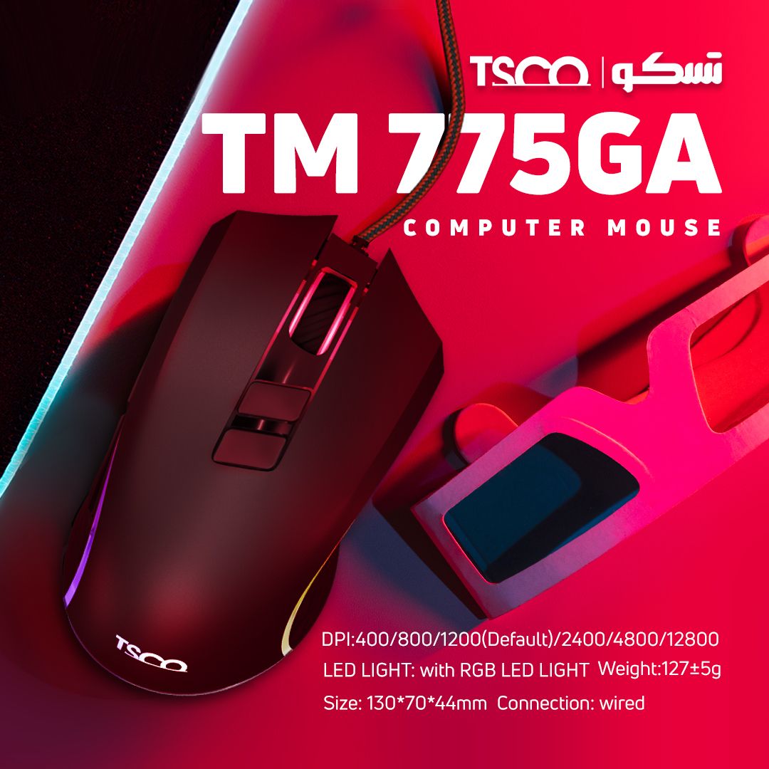 ماوس سیمی گیمینگ تسکو مدل TSCO TM775GA