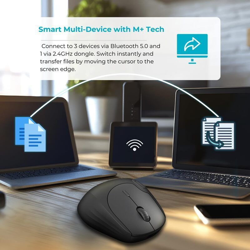 ماوس بی سیم بلوتوثی رپو مدل Rapoo MT560 Multi-mode