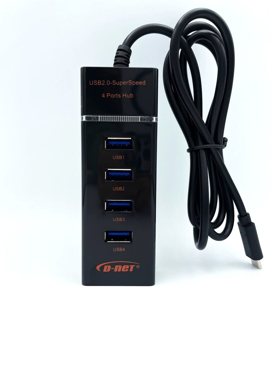 هاب تایپ سی 4 پورت USB2.0 دی نت مدل D-NET DT-423 طول 1.2 متر