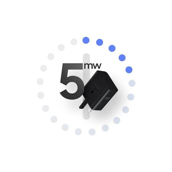 شارژر دیواری سه پین 45 وات سامسونگ مدل SAMSUNG 45W Low Standby به همراه کابل