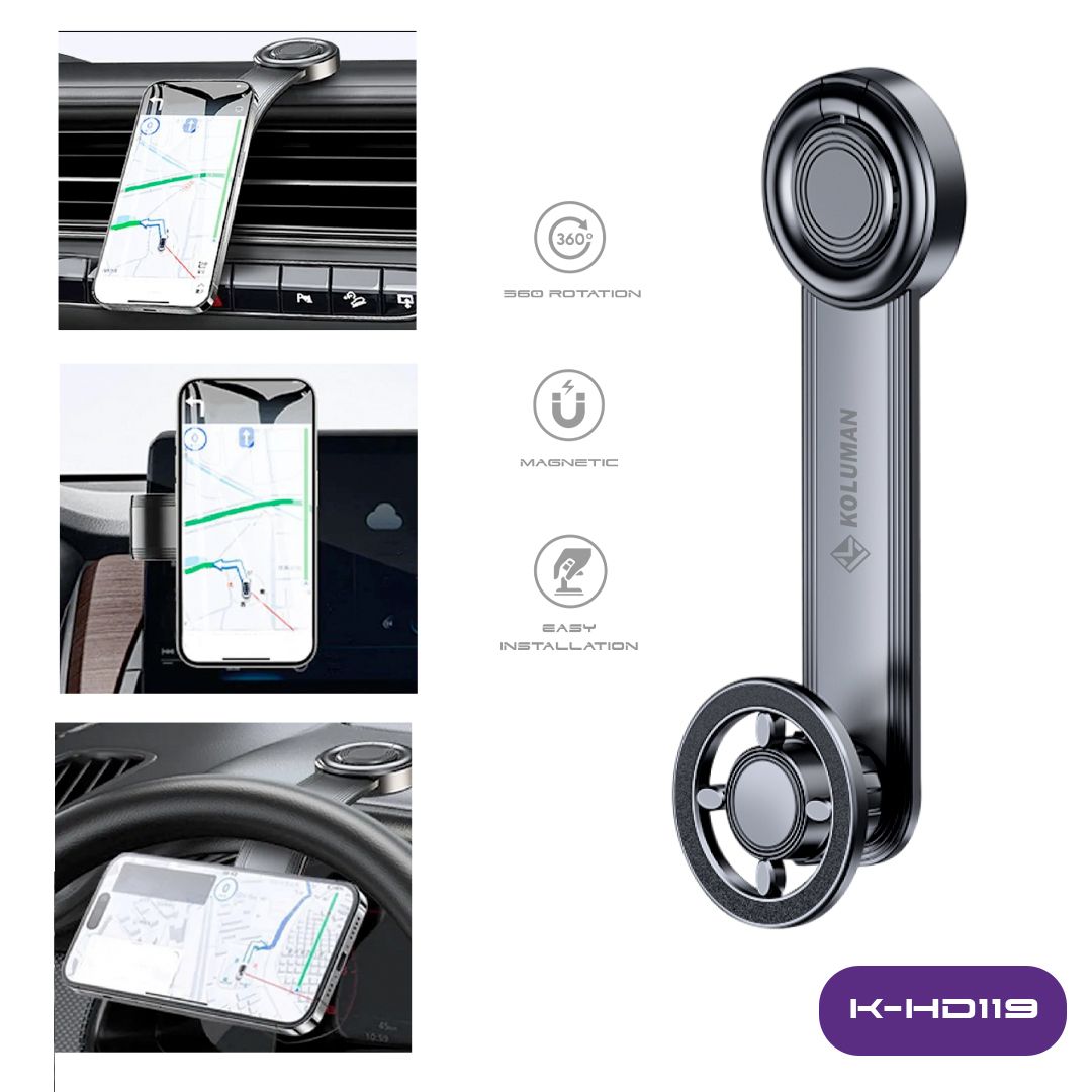 هولدر موبایل مگنتی وکیومی کلومن مدل KOLUMAN K-HD119