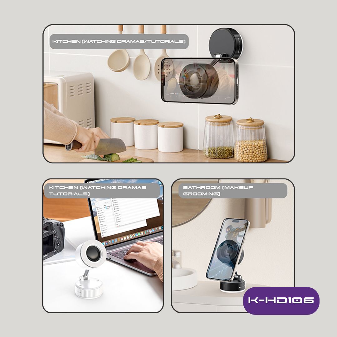 هولدر موبایل مگنتی وکیومی اسپیکردار کلومن مدل KOLUMAN K-HD106