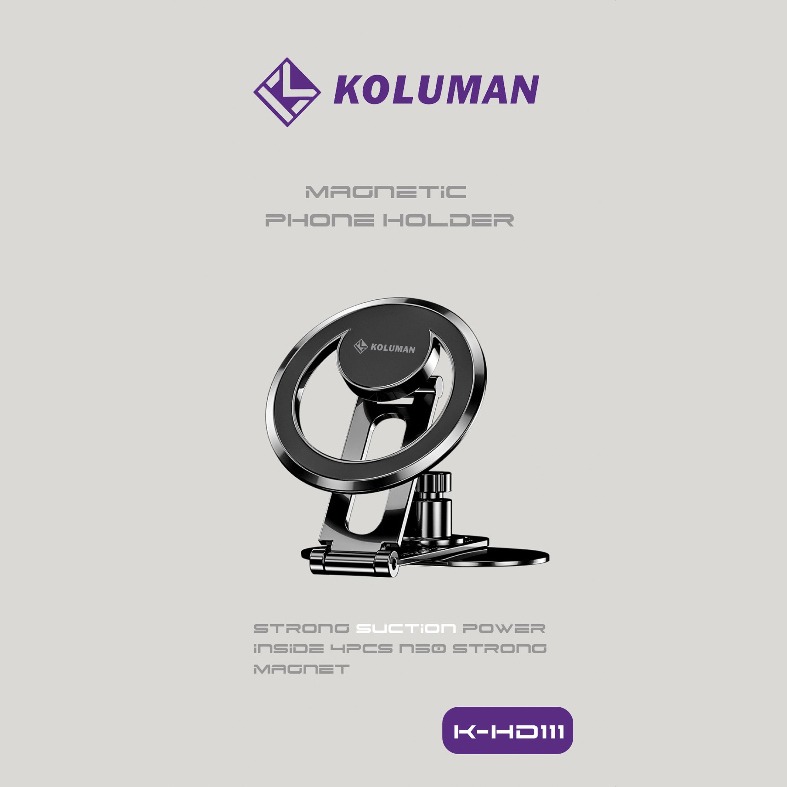 هولدر موبایل مگنتی وکیومی کلومن مدل KOLUMAN K-HD111