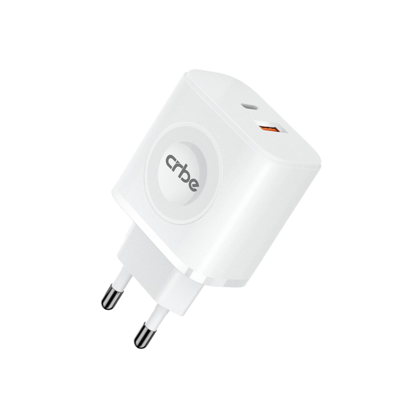 شارژر دیواری فست شارژ سه پورت وایرلس دار 20 وات مدل Crbe C101 PD USB-C