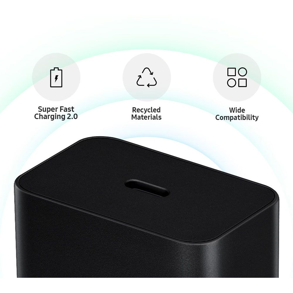 شارژر دیواری سه پین 45 وات سامسونگ مدل SAMSUNG 45W Low Standby به همراه کابل