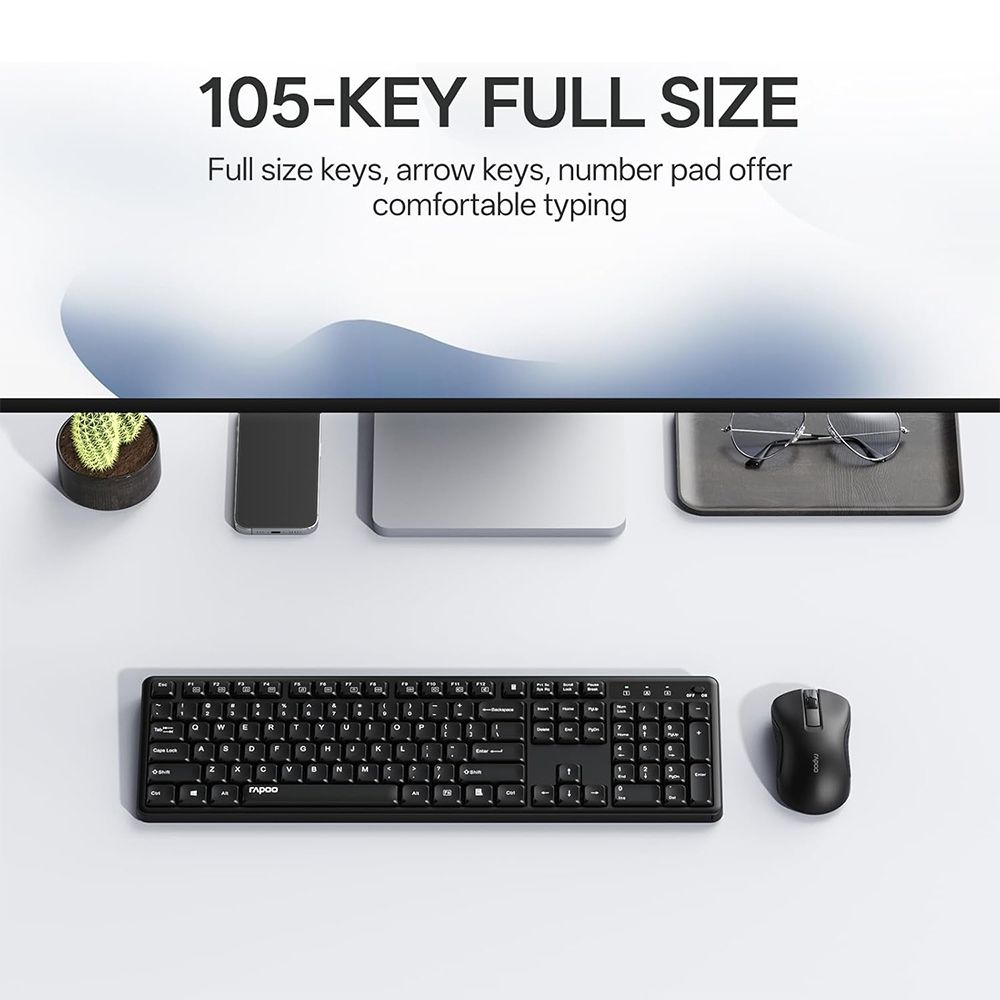 کیبورد و ماوس بی سیم رپو مدل Rapoo X2100