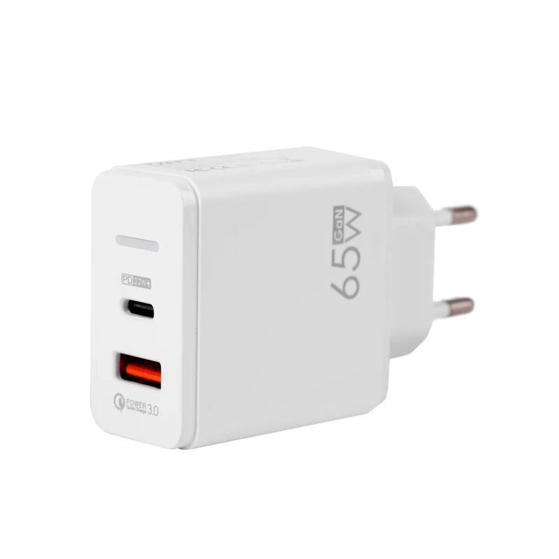 شارژر دیواری فست شارژ دو پورت 65 وات کلومن مدل KOLUMAN KC-H120 PD QC3.0