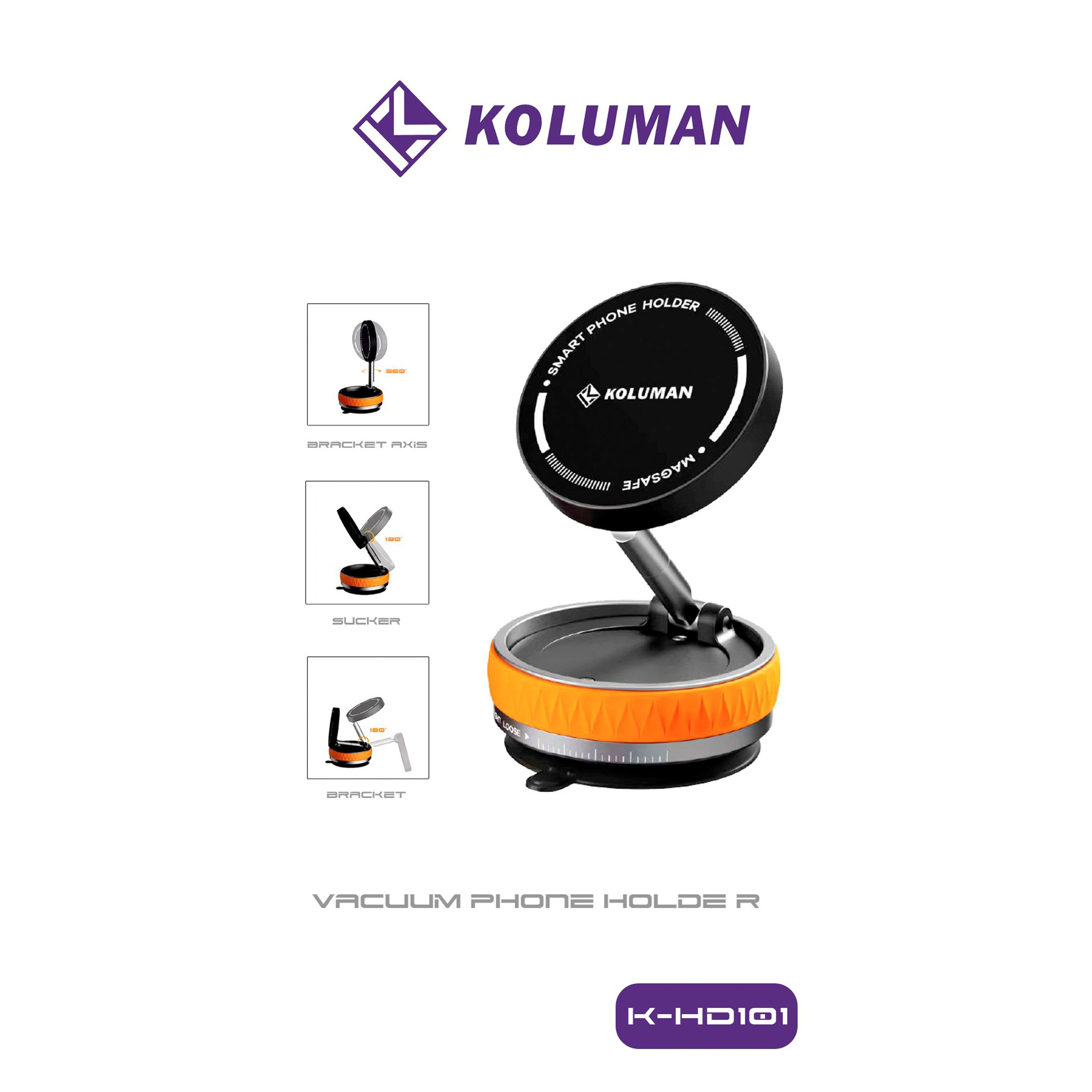 هولدر موبایل مگنتی وکیومی کلومن مدل KOLUMAN K-HD101