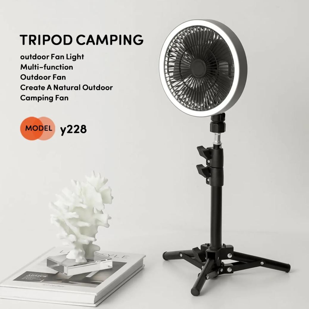 پنکه شارژی پایه دار سه کاره کربی مدل Crbe Y-228