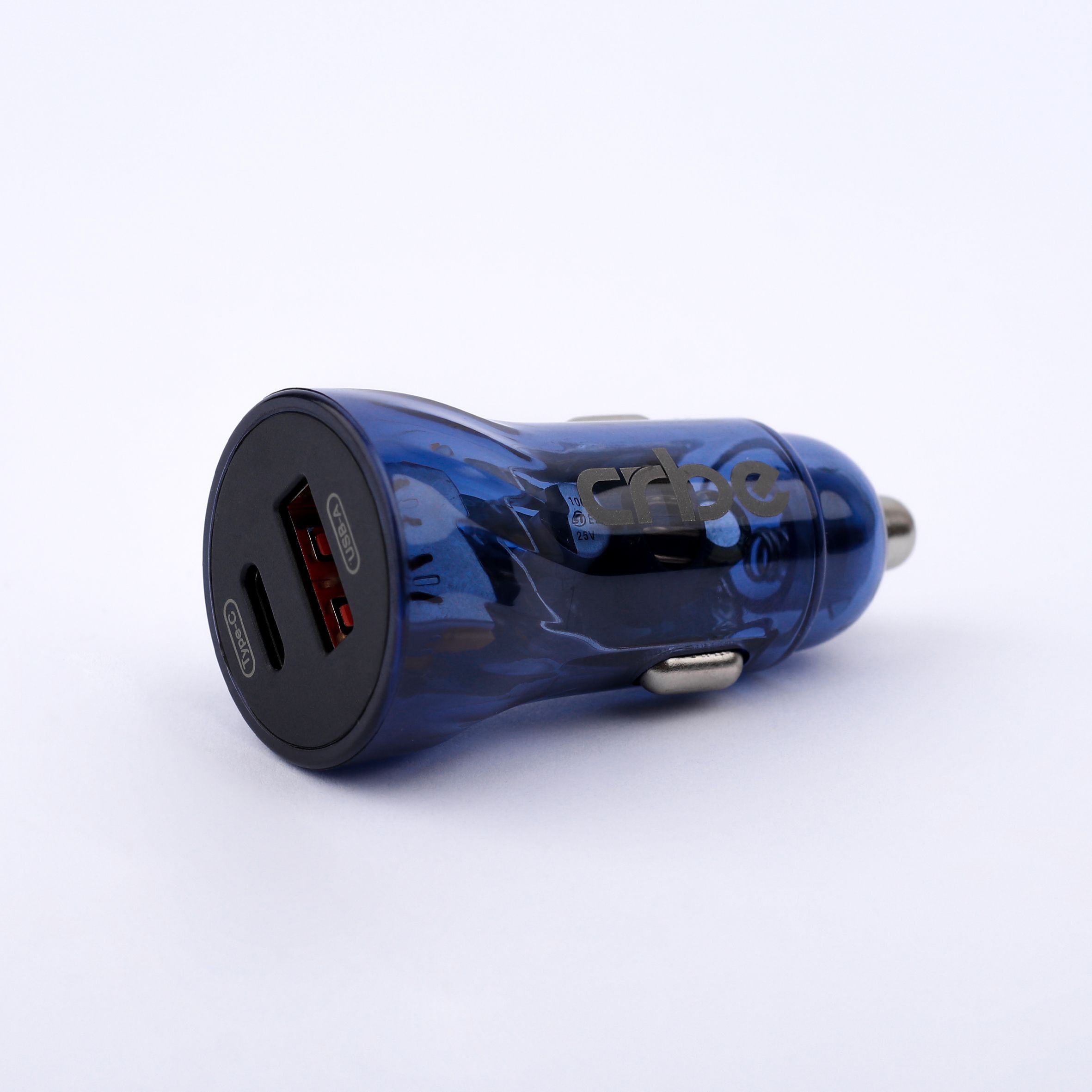 شارژر فندکی فست شارژ دو پورت خودرو کربی مدل Crbe CR-G102 48W