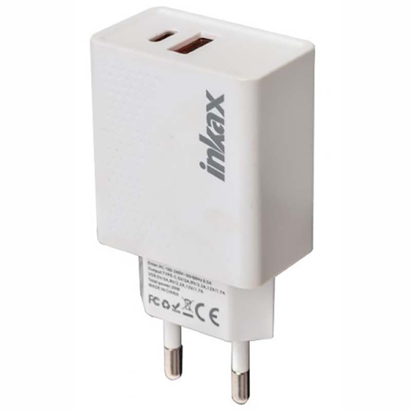 شارژر دیواری فست شارژ دو پورت اینکاکس مدل INKAX Y10 20W