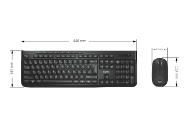 کیبورد و ماوس بی سیم تسکو مدل TSCO TKM7027W
