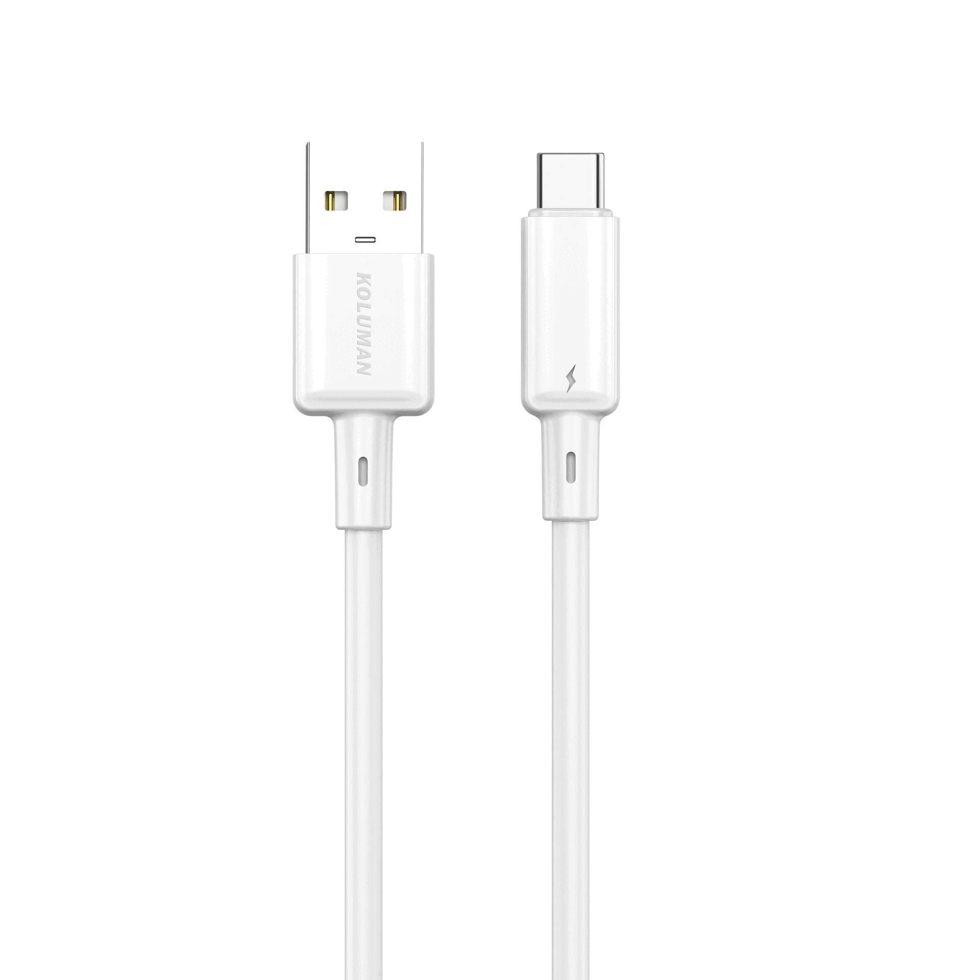 کابل فست شارژ و دیتا USB به Type-C کلومن مدل KOLUMAN KD-06 2.4A طول 1 متر