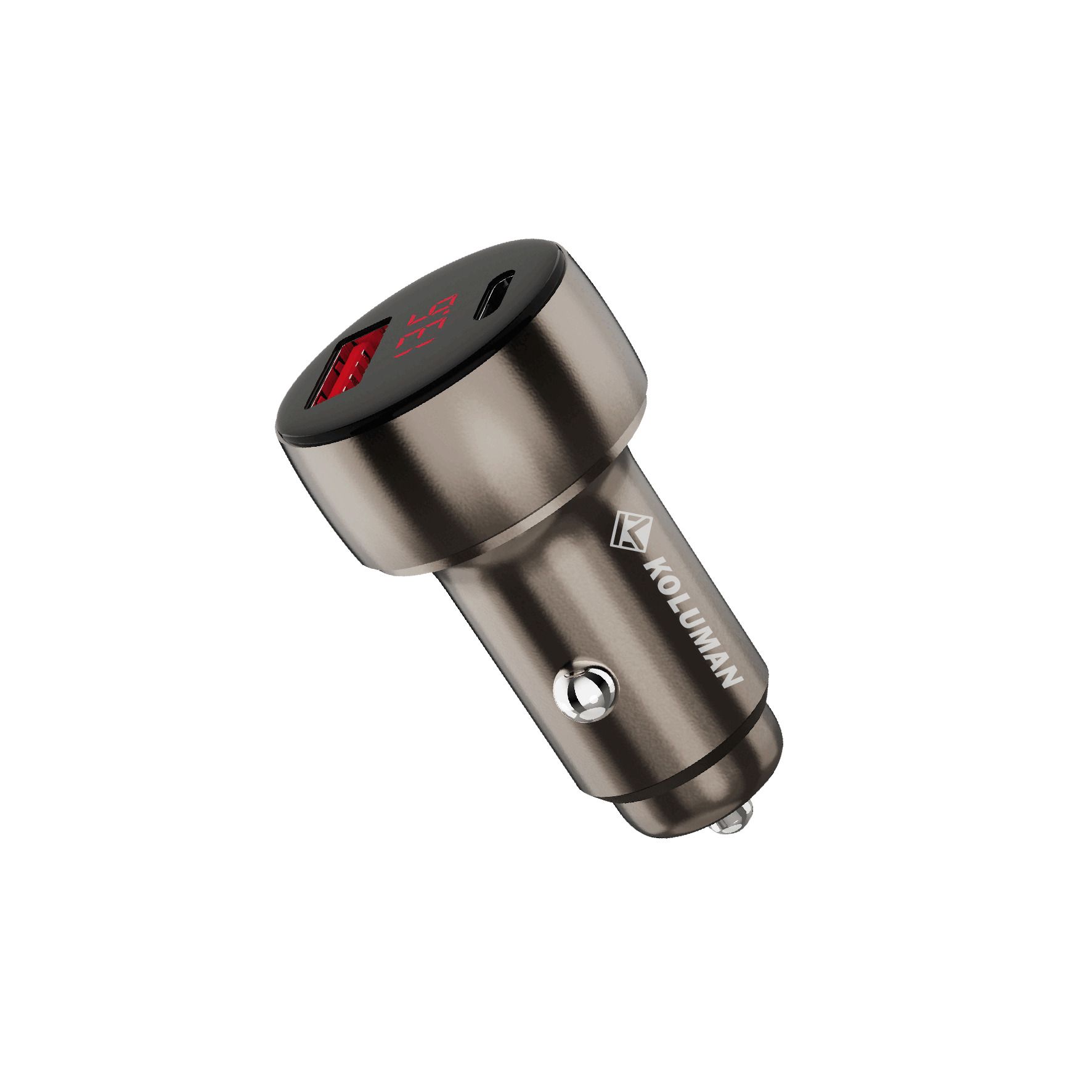شارژر فندکی فست شارژ دو پورت خودرو کلومن مدل KOLUMAN K-C108 48W