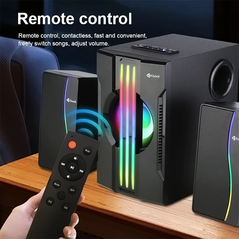 اسپیکر سه تکه سیمی و بلوتوثی کیسونلی مدل Kisonli TM-9100A