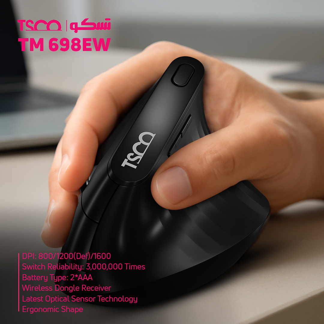 ماوس بی سیم ارگونومیک تسکو مدل TSCO TM698EW