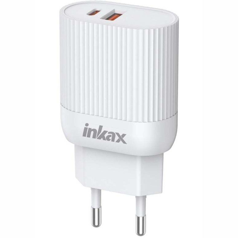 شارژر دیواری فست شارژ دو پورت اینکاکس مدل INKAX Y25 20W