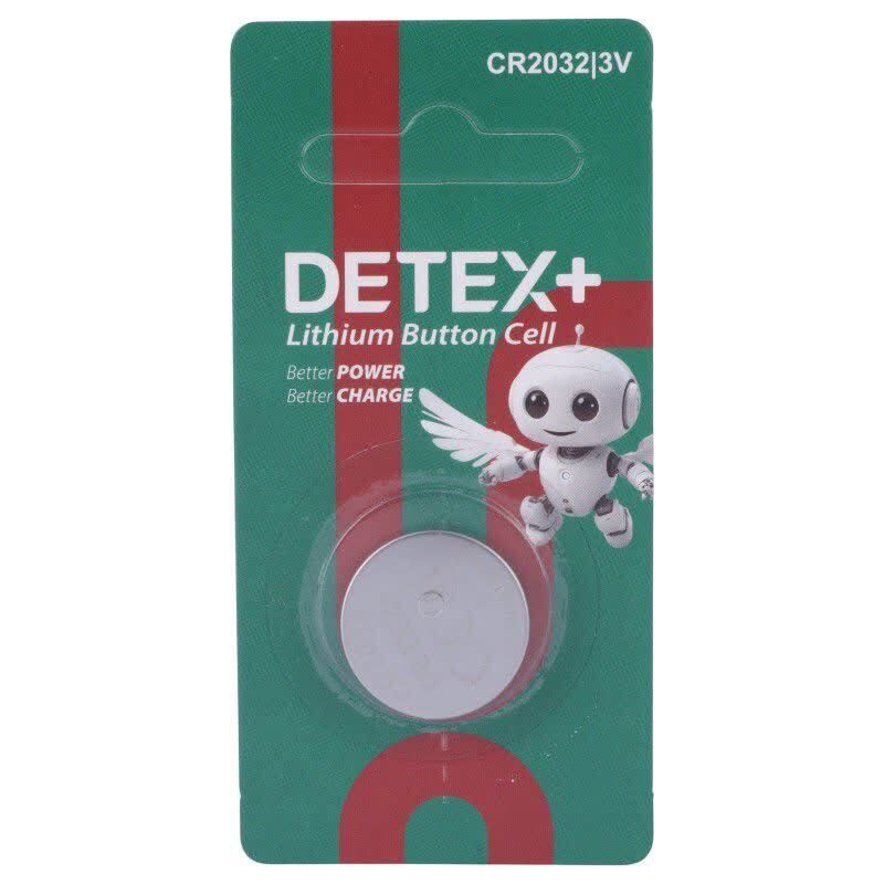 باتری سکه ای پکدار دیتکس پلاس مدل DETEX+ CR2032 (تک پک)