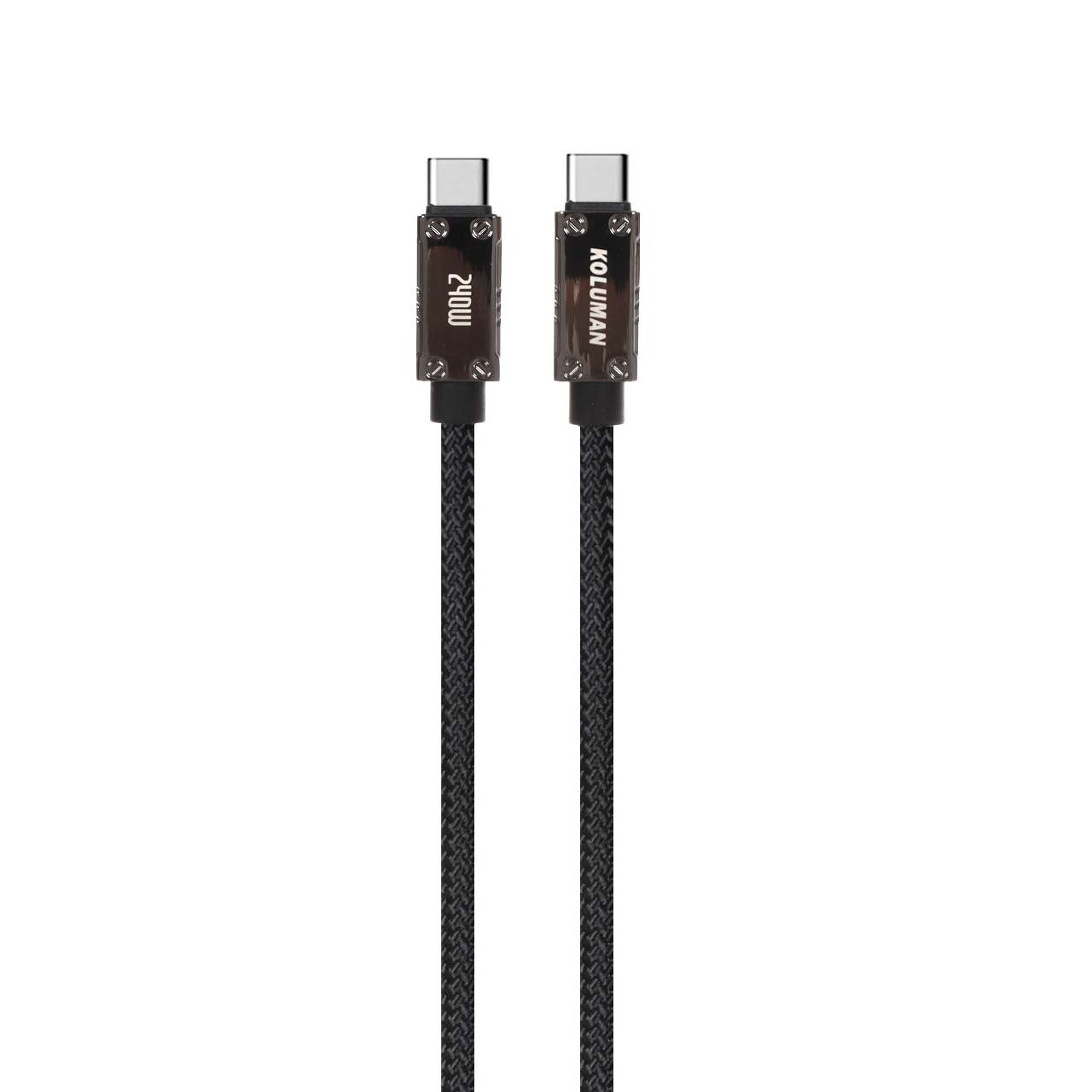 کابل فست شارژ و دیتا Type-C به Type-C کلومن مدل KOLUMAN KD-95 PD 240W طول 1 متر