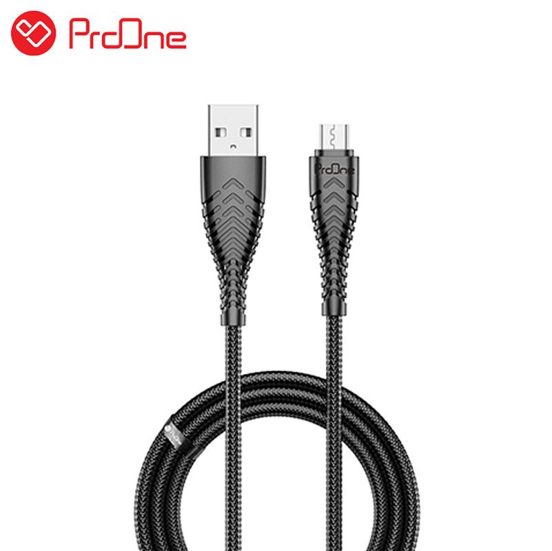 کابل فست شارژ و دیتا USB به microUSB پرووان مدل ProOne PCC170 2.1A طول 1 متر