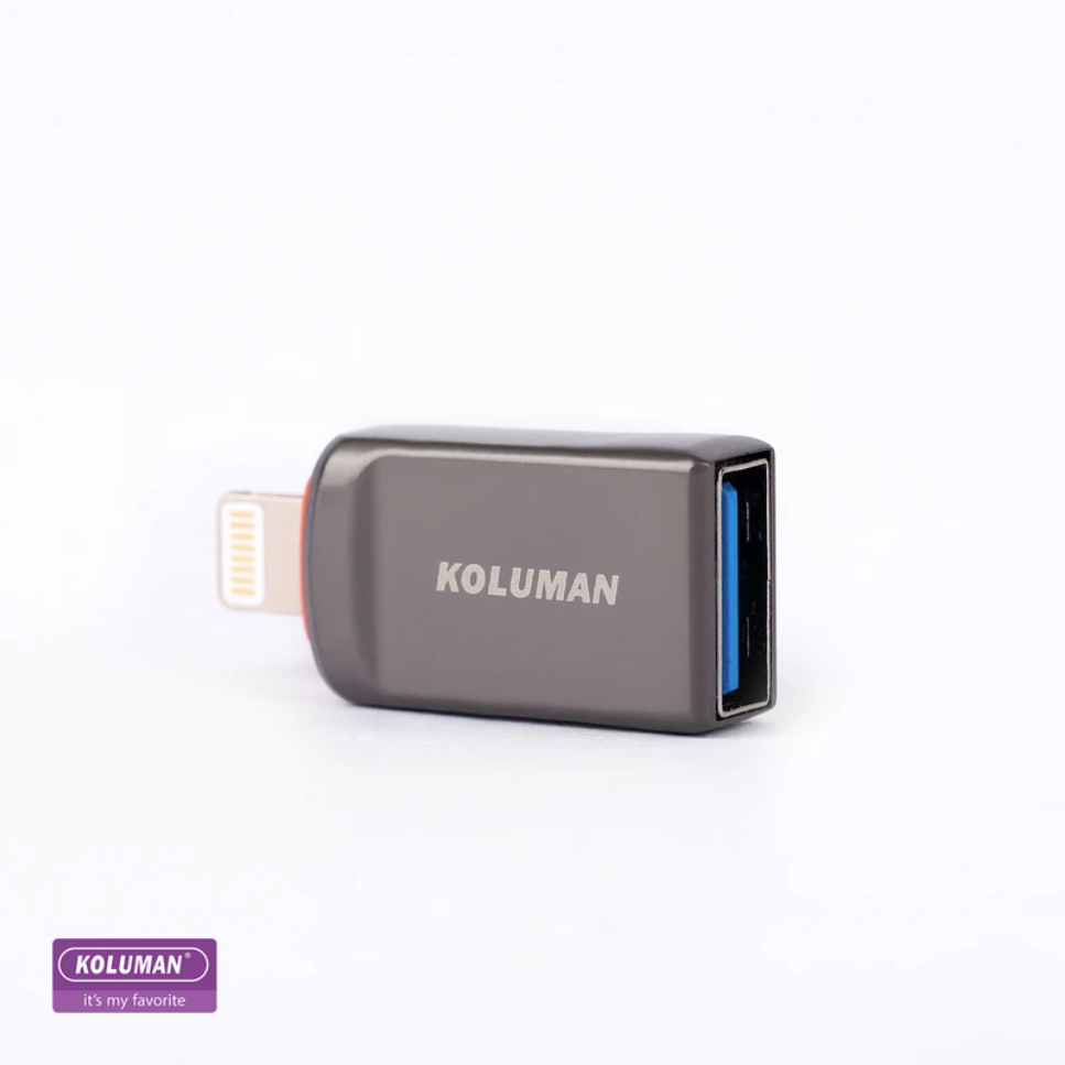 مبدل OTG تبدیل USB به لایتنینگ کلومن مدل KOLUMAN K-OT16