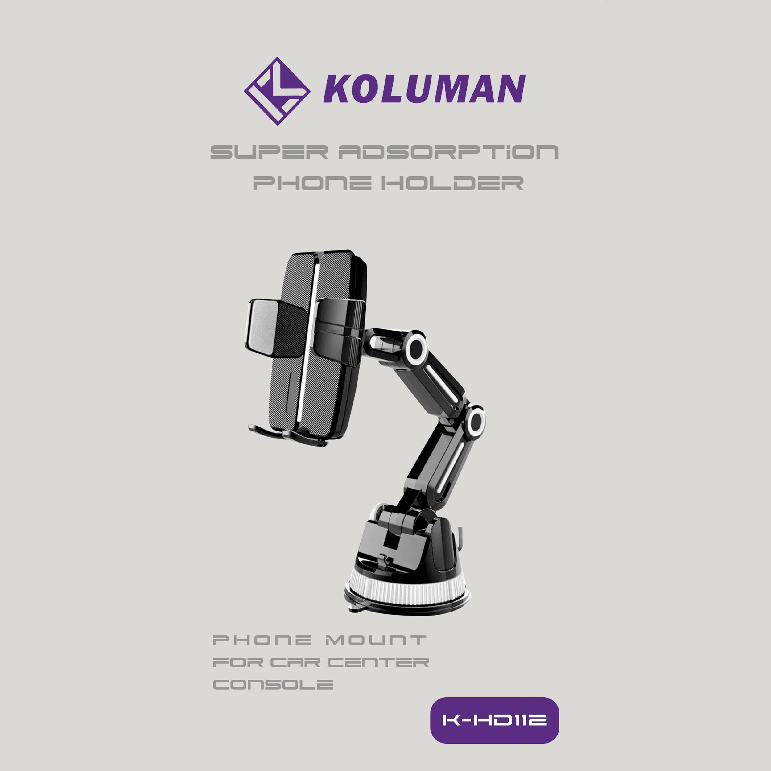 هولدر موبایل گیره ای مکشی کلومن مدل KOLUMAN K-HD112