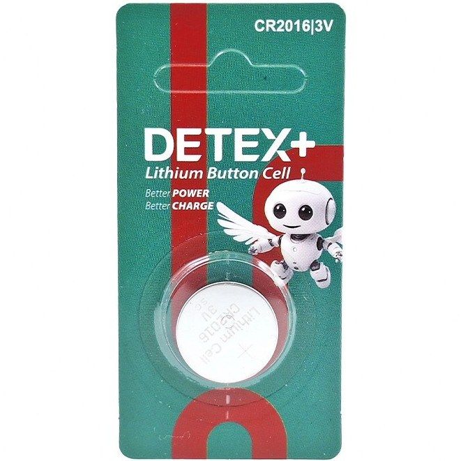 باتری سکه ای پکدار دیتکس پلاس مدل DETEX+ CR2016 (تک پک)
