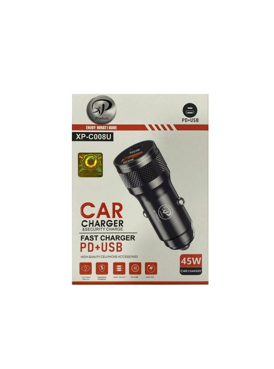 شارژر فندکی فست شارژ دو پورت خودرو ایکس پی مدل XP PRODUCT XP-C008U 45W