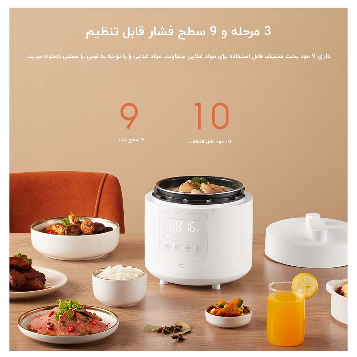 زودپز هوشمند چند منظوره 2.5 لیتری شیائومی مدل Xiaomi Mi MYLGX01ACM