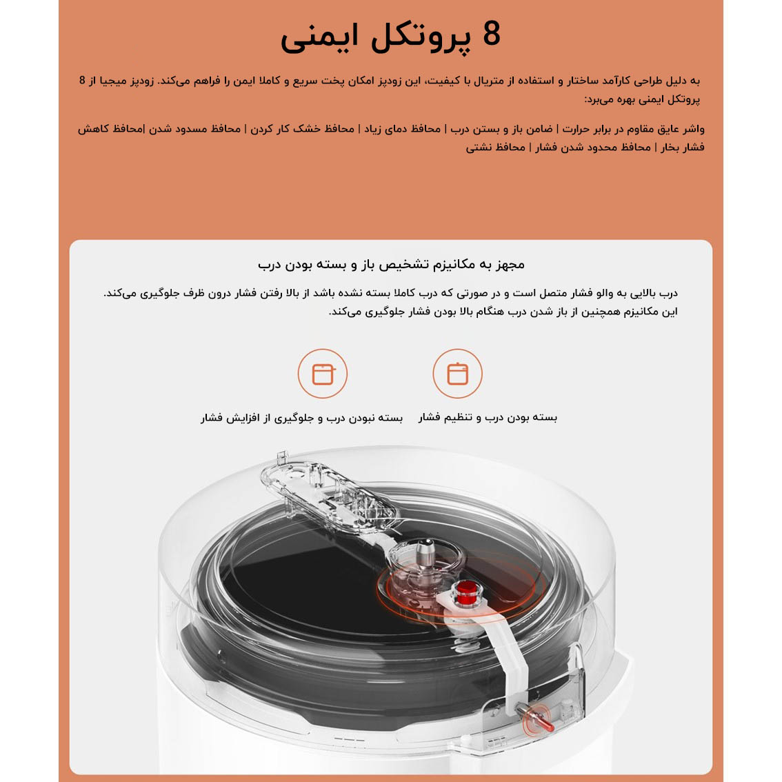 زودپز هوشمند چند منظوره 2.5 لیتری شیائومی مدل Xiaomi Mi MYLGX01ACM