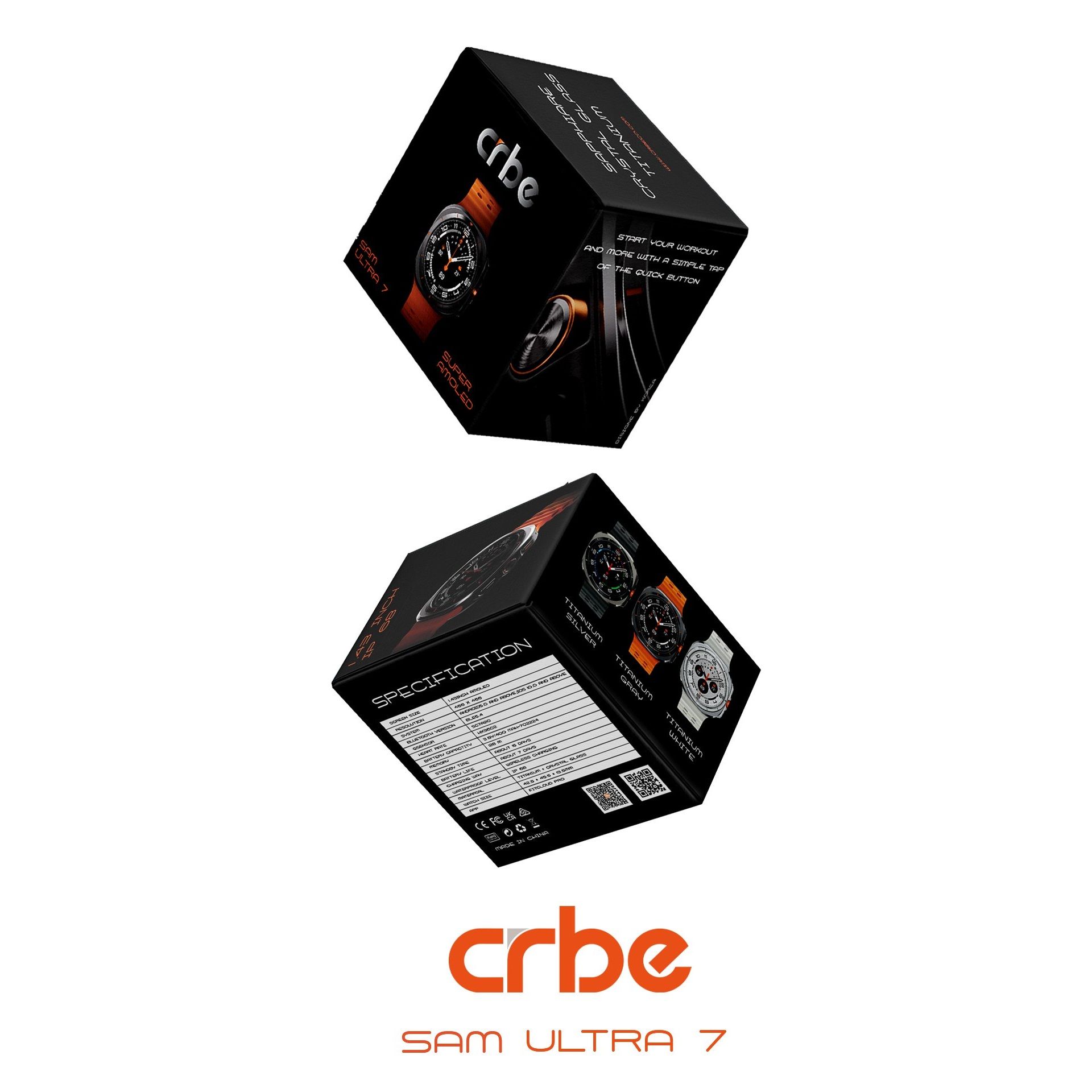 ساعت هوشمند کربی مدل Crbe SAM ULTRA 7