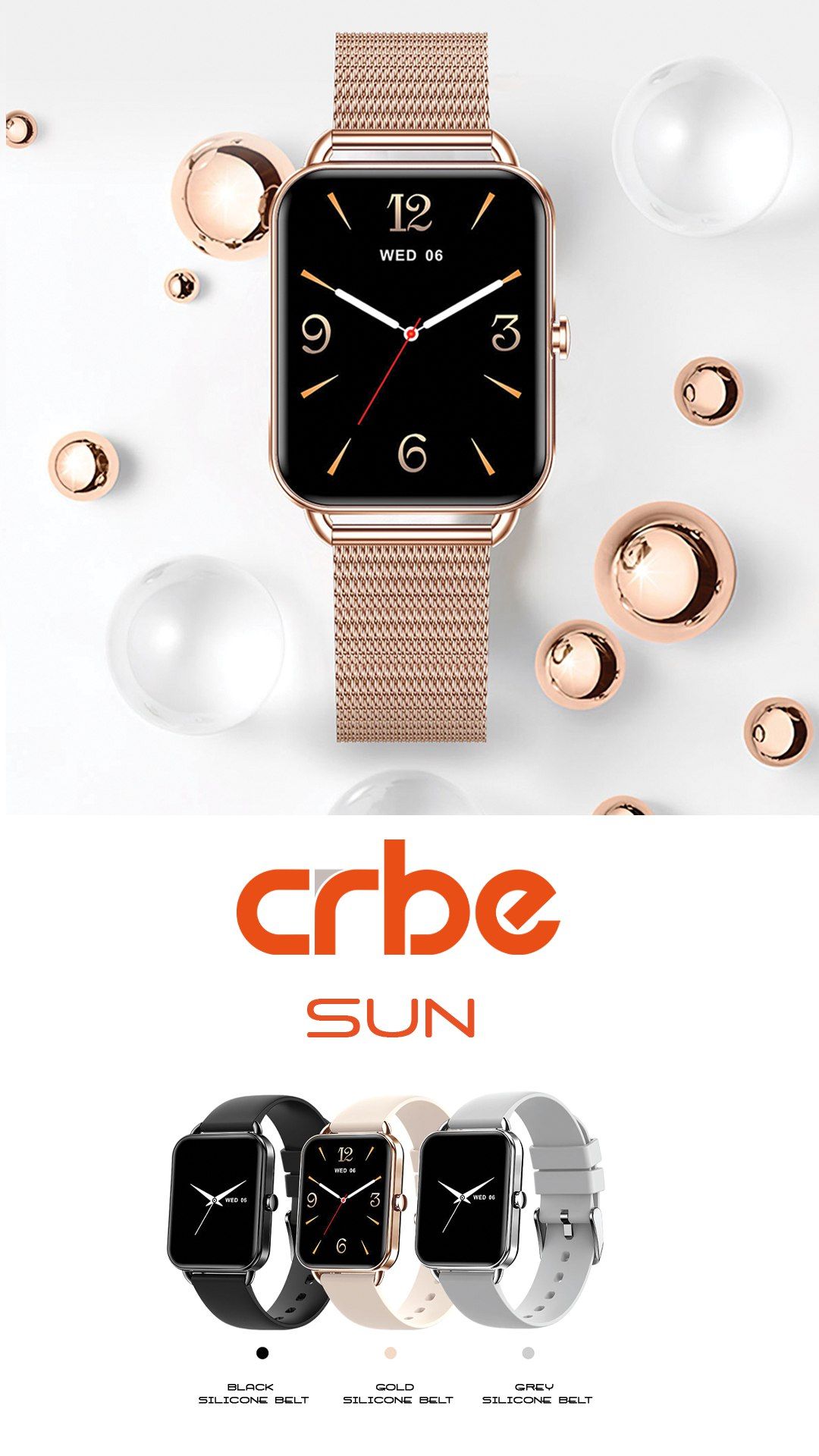 ساعت هوشمند کربی مدل Crbe SUN