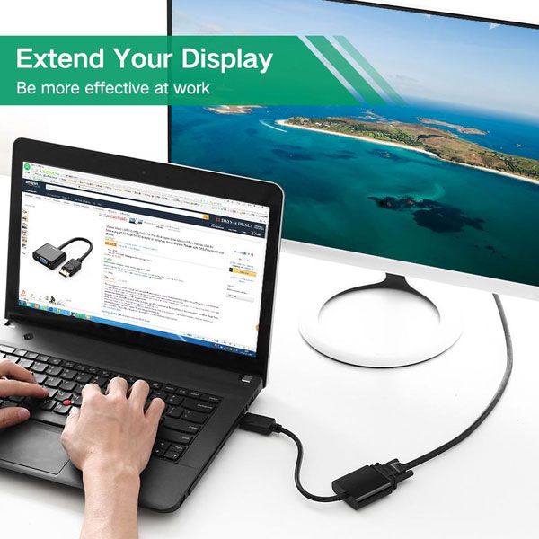 مبدل کابلی Display به HDMI الون مدل ELEVEN CV1002