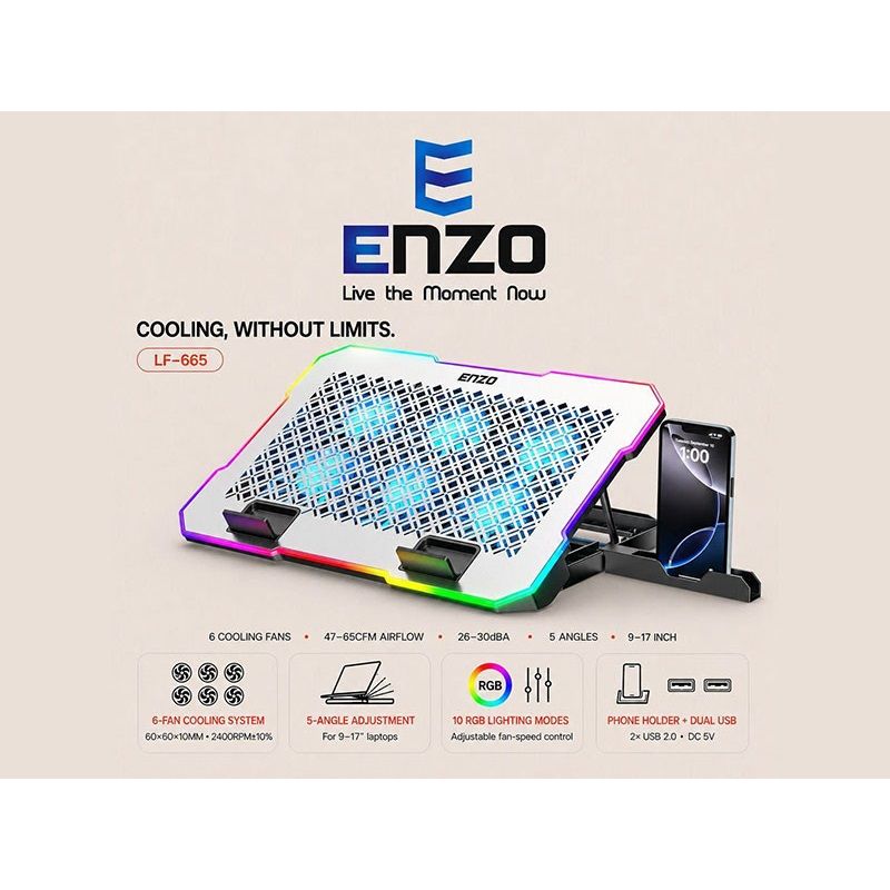 پایه خنک کننده لپ تاپ انزو مدل ENZO LF-665